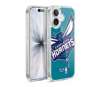 Head Case Designs Officially Licensed NBA Oversized Charlotte Hornets Logo Gel Case [Military Grade Protection] Compatible with Apple iPhone 17 and Compatible with MagSafe