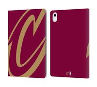 Head Case Designs Officially Licensed NBA Oversized Cleveland Cavaliers Logo Leather Wallet Case Compatible With Apple iPad Air 11 2020/2022/2024/2025