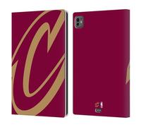 Head Case Designs Officially Licensed NBA Oversized Cleveland Cavaliers Logo Leather Wallet Case Compatible With Apple iPad Pro 11 M4/M5 2024/2025