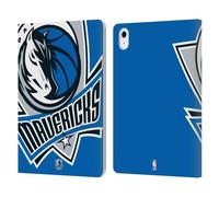 Head Case Designs Officially Licensed NBA Oversized Dallas Mavericks Logo Leather Wallet Case Compatible With Apple iPad Air 11 2020/2022/2024/2025