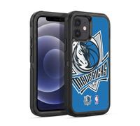 Head Case Designs Officially Licensed NBA Oversized Dallas Mavericks Logo Ultra-Armoured Shockproof Case [Military Grade Protection] Compatible With Apple iPhone 12 / iPhone 12 Pro