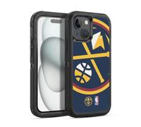 Head Case Designs Officially Licensed NBA Oversized Denver Nuggets Logo Ultra-Armoured Shockproof Case [Military Grade Protection] Compatible With Apple iPhone 15