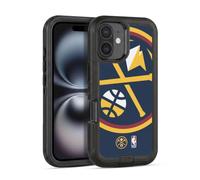 Head Case Designs Officially Licensed NBA Oversized Denver Nuggets Logo Ultra-Armoured Shockproof Case [Military Grade Protection] Compatible With Apple iPhone 16