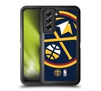 Head Case Designs Officially Licensed NBA Oversized Denver Nuggets Logo Ultra-Armoured Shockproof Case [Military Grade Protection] Compatible With Samsung Galaxy S21 FE 5G