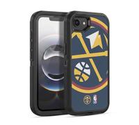 Head Case Designs Officially Licensed NBA Oversized Denver Nuggets Logo Ultra-Armoured Shockproof Case [Military Grade Protection] Compatible With Apple iPhone 16e / iPhone 17e