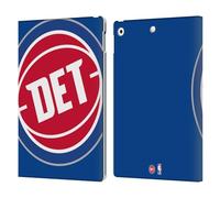 Head Case Designs Officially Licensed NBA Oversized Detroit Pistons Logo Leather Wallet Case Compatible With Apple iPad 10.2 2019/2020/2021