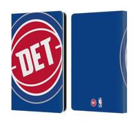 Head Case Designs Officially Licensed NBA Oversized Detroit Pistons Logo Leather Wallet Case Compatible With Amazon Kindle Paperwhite 6