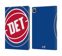 Head Case Designs Officially Licensed NBA Oversized Detroit Pistons Logo Leather Wallet Case Compatible With Apple iPad Pro 12.9 2020/2021/2022