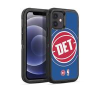 Head Case Designs Officially Licensed NBA Oversized Detroit Pistons Logo Ultra-Armoured Shockproof Case [Military Grade Protection] Compatible With Apple iPhone 12 / iPhone 12 Pro