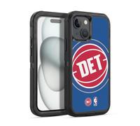 Head Case Designs Officially Licensed NBA Oversized Detroit Pistons Logo Ultra-Armoured Shockproof Case [Military Grade Protection] Compatible With Apple iPhone 15