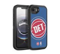 Head Case Designs Officially Licensed NBA Oversized Detroit Pistons Logo Ultra-Armoured Shockproof Case [Military Grade Protection] Compatible With Apple iPhone 16e / iPhone 17e