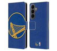 Head Case Designs Officially Licensed NBA Oversized Golden State Warriors Logo Leather Wallet Case Compatible With Samsung Galaxy S26 Plus