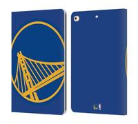 Head Case Designs Officially Licensed NBA Oversized Golden State Warriors Logo Leather Wallet Case Compatible With Apple iPad 9.7 2017 / iPad 9.7 2018