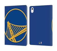 Head Case Designs Officially Licensed NBA Oversized Golden State Warriors Logo Leather Wallet Case Compatible With Apple iPad Air 11 2020/2022/2024/2025