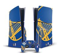 Head Case Designs Officially Licensed NBA Oversized Golden State Warriors Logo Vinyl Sticker Gaming Skin Decal Compatible With Sony PlayStation 5 PS5 Slim Disc Edition Console & DualSense Controller