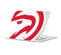 Head Case Designs Officially Licensed NBA Oversized Hawk Atlanta Hawks Logo Clear Glitter Hard Crystal Armour Laptop Case compatible with MacBook Air 13.6" A2681/A3113/A3240 2022/2024/2025