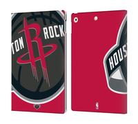 Head Case Designs Officially Licensed NBA Oversized Houston Rockets Logo Leather Wallet Case Compatible With Apple iPad 10.2 2019/2020/2021