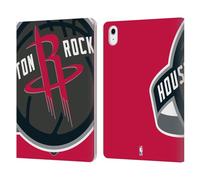 Head Case Designs Officially Licensed NBA Oversized Houston Rockets Logo Leather Wallet Case Compatible With Apple iPad Air 11 2020/2022/2024/2025