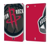 Head Case Designs Officially Licensed NBA Oversized Houston Rockets Logo Leather Wallet Case Compatible With Apple iPad 9.7 2017 / iPad 9.7 2018