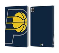 Head Case Designs Officially Licensed NBA Oversized Indiana Pacers Logo Leather Wallet Case Compatible With Apple iPad Pro 12.9 2020/2021/2022