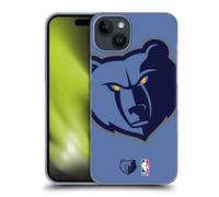 Head Case Designs Officially Licensed NBA Oversized Memphis Grizzlies Logo Hard Back Case Compatible With Apple iPhone 15 Plus