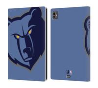 Head Case Designs Officially Licensed NBA Oversized Memphis Grizzlies Logo Leather Wallet Case Compatible With Apple iPad Pro 11 M4/M5 2024/2025