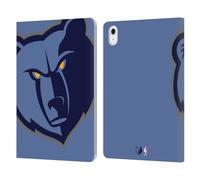 Head Case Designs Officially Licensed NBA Oversized Memphis Grizzlies Logo Leather Wallet Case Compatible With Apple iPad Air 11 2020/2022/2024/2025