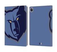 Head Case Designs Officially Licensed NBA Oversized Memphis Grizzlies Logo Leather Wallet Case Compatible With Apple iPad Pro 12.9 2020/2021/2022