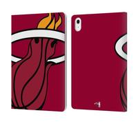 Head Case Designs Officially Licensed NBA Oversized Miami Heat Logo Leather Wallet Case Compatible With Apple iPad Air 11 2020/2022/2024/2025