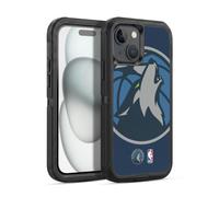 Head Case Designs Officially Licensed NBA Oversized Minnesota Timberwolves Logo Ultra-Armoured Shockproof Case [Military Grade Protection] Compatible With Apple iPhone 15