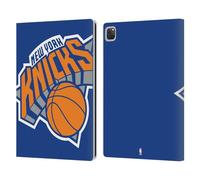 Head Case Designs Officially Licensed NBA Oversized New York Knicks Logo Leather Wallet Case Compatible With Apple iPad Pro 12.9 2020/2021/2022