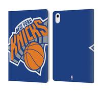 Head Case Designs Officially Licensed NBA Oversized New York Knicks Logo Leather Wallet Case Compatible With Apple iPad Air 11 2020/2022/2024/2025