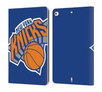 Head Case Designs Officially Licensed NBA Oversized New York Knicks Logo Leather Wallet Case Compatible With Apple iPad 9.7 2017 / iPad 9.7 2018