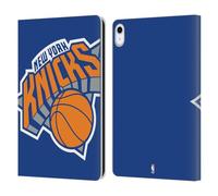 Head Case Designs Officially Licensed NBA Oversized New York Knicks Logo Leather Wallet Case Compatible With Apple iPad 10.9 2022/2025