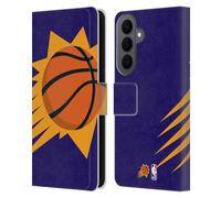 Head Case Designs Officially Licensed NBA Oversized Phoenix Suns Logo Leather Wallet Case Compatible With Samsung Galaxy S26 Plus