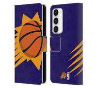 Head Case Designs Officially Licensed NBA Oversized Phoenix Suns Logo Leather Wallet Case Compatible With Samsung Galaxy S23 5G