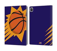 Head Case Designs Officially Licensed NBA Oversized Phoenix Suns Logo Leather Wallet Case Compatible With Apple iPad Pro 12.9 2020/2021/2022