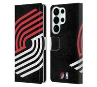 Head Case Designs Officially Licensed NBA Oversized Portland Trail Blazers Logo Leather Wallet Case Compatible With Samsung Galaxy S26 Ultra