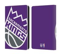 Head Case Designs Officially Licensed NBA Oversized Sacramento Kings Logo Leather Wallet Case Compatible With Amazon Kindle 11th Gen 6in 2022