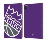 Head Case Designs Officially Licensed NBA Oversized Sacramento Kings Logo Leather Wallet Case Compatible With Apple iPad Pro 11 2020/2021 / 2022