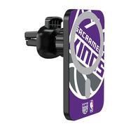Head Case Designs Officially Licensed NBA Oversized Sacramento Kings Logo Magnetic Car Mount with Wireless Charger 15W Fast Charging Compatible with MagSafe iPhone and Android Qi Devices (Black)