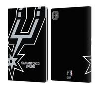 Head Case Designs Officially Licensed NBA Oversized San Antonio Spurs Logo Leather Wallet Case Compatible With Apple iPad Pro 11 M4/M5 2024/2025