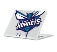 Head Case Designs Officially Licensed NBA Oversized Text Charlotte Hornets Logo Clear Glitter Hard Crystal Armour Laptop Case compatible with MacBook Air 13.6" A2681/A3113/A3240 2022/2024/2025