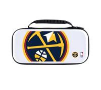 Head Case Designs Officially Licensed NBA Oversized Text Denver Nuggets Logo White Hard Storage Travel Carry Case Compatible With Nintendo Switch 2