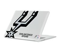 Head Case Designs Officially Licensed NBA Oversized Text San Antonio Spurs Logo Clear Glitter Hard Crystal Armour Laptop Case compatible with MacBook Air 13.6" A2681/A3113/A3240 2022/2024/2025