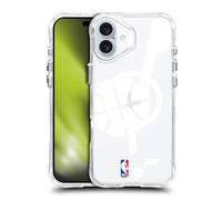 Head Case Designs Officially Licensed NBA Oversized Text Utah Jazz Logo Shockproof Bumper Case [Military Grade Protection] Compatible with Apple iPhone 16 Plus and Compatible with MagSafe
