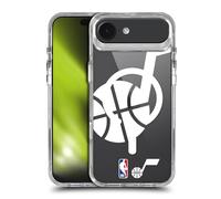 Head Case Designs Officially Licensed NBA Oversized Text Utah Jazz Logo Shockproof Bumper Case [Military Grade Protection] Compatible with Apple iPhone 17 Air and Compatible with MagSafe