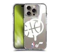 Head Case Designs Officially Licensed NBA Oversized Text Utah Jazz Logo Shockproof Bumper Case [Military Grade Protection] Compatible with Apple iPhone 16 Pro and Compatible with MagSafe