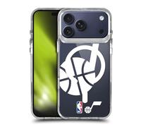 Head Case Designs Officially Licensed NBA Oversized Text Utah Jazz Logo Shockproof Bumper Case [Military Grade Protection] Compatible with Apple iPhone 17 Pro Max and Compatible with MagSafe