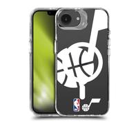 Head Case Designs Officially Licensed NBA Oversized Text Utah Jazz Logo Shockproof Bumper Case [Military Grade] Compatible with Apple iPhone 16e / Apple iPhone 17e and Compatible with MagSafe